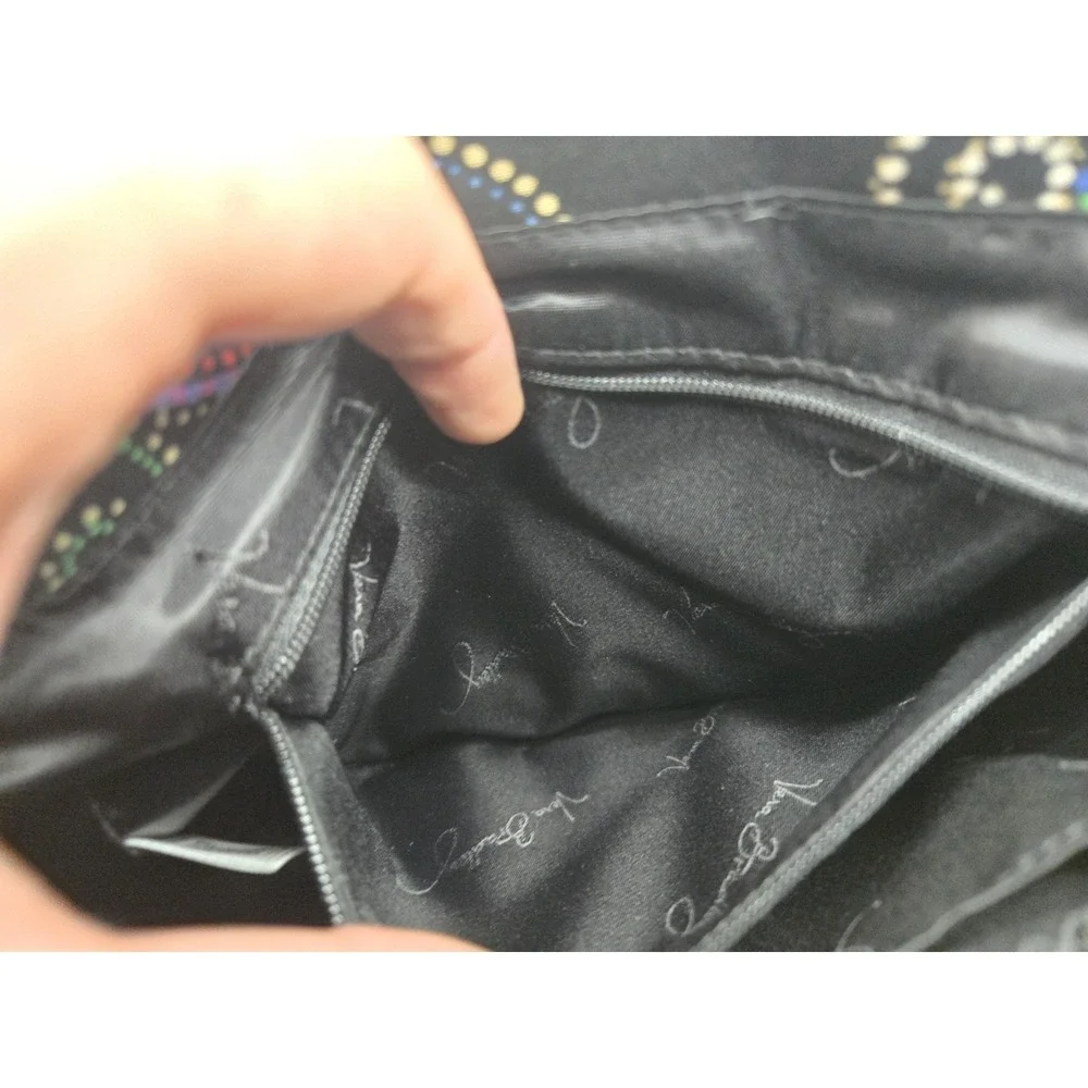 Vera Bradley Slim Saddle Bag‎ Kiev Paisley Black